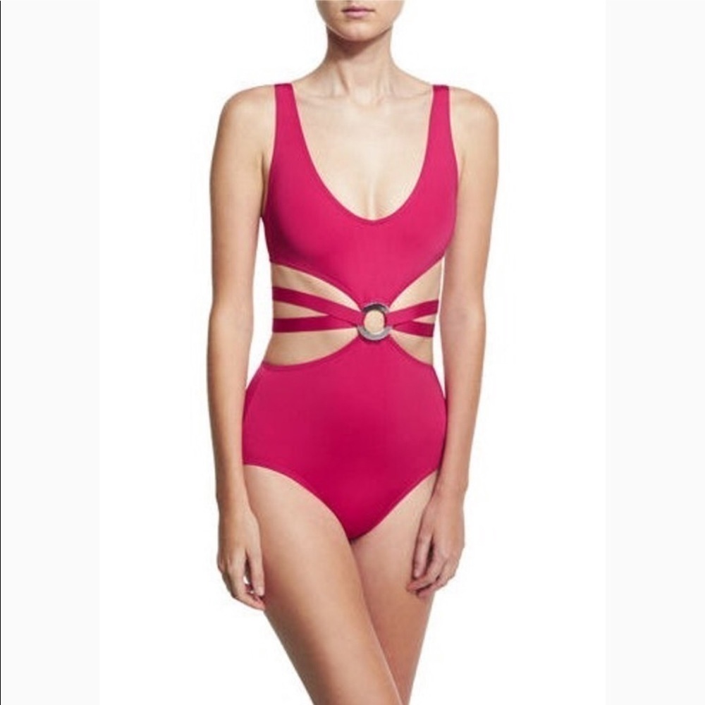 Proenza Schouler Cutout Swimsuit w/Center Ring